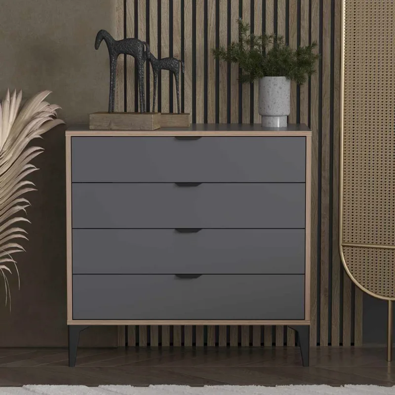 Συρταριέρα Arden 4 - Anthracite 260Eth1406 (90x88x40 cm)