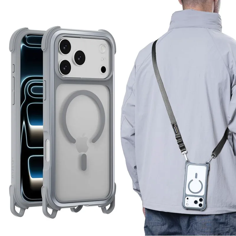 Θήκη MagEasy Odyssey M with Lanyard Magsafe Mist Gray iPhone 17 Pro Max