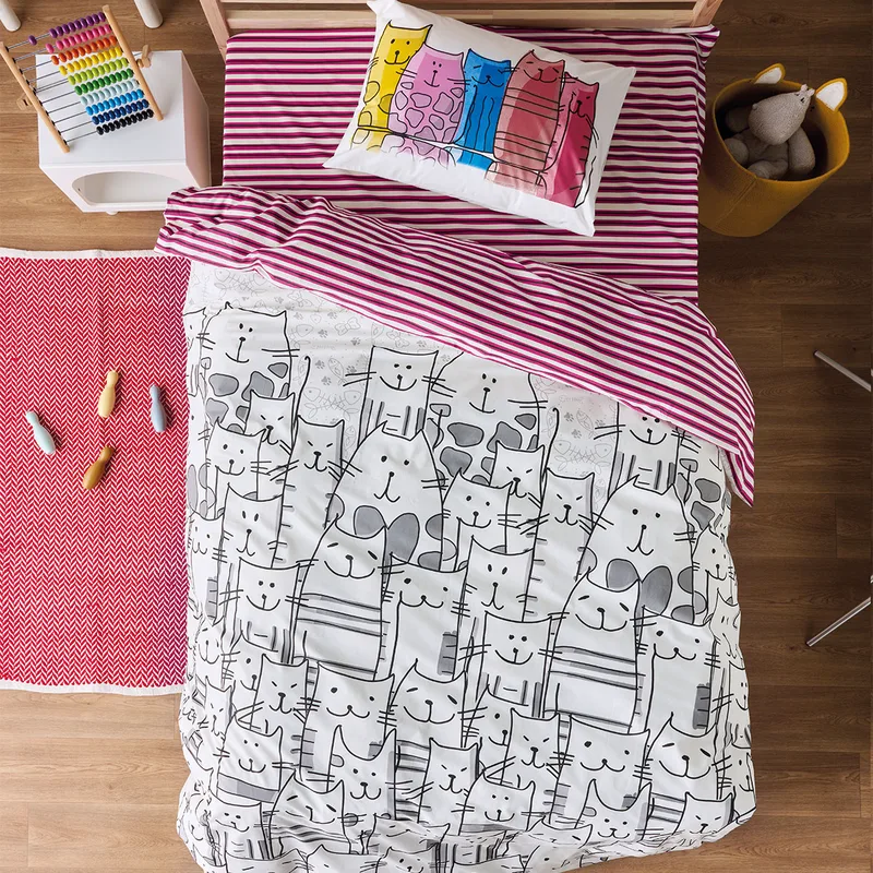 Παπλωματοθήκη Ημίδιπλη (Σετ 185x245) 2 Όψεων Kentia Kids Zuzu