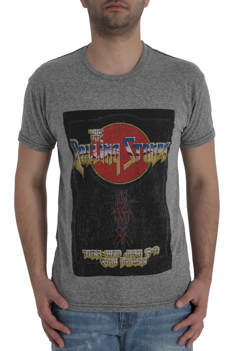 Μπλούζα Κοντομάνικη Retro Brand Rolling Stones RB120WGRS-grey Ανδρικό