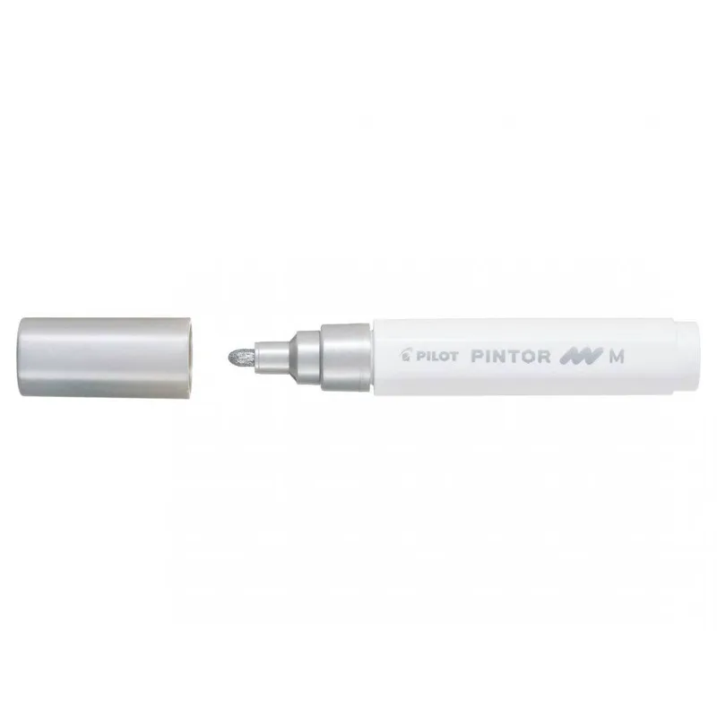 Μαρκαδόρος Pilot Paint Pintor Medium Silver SW-PT-M-S