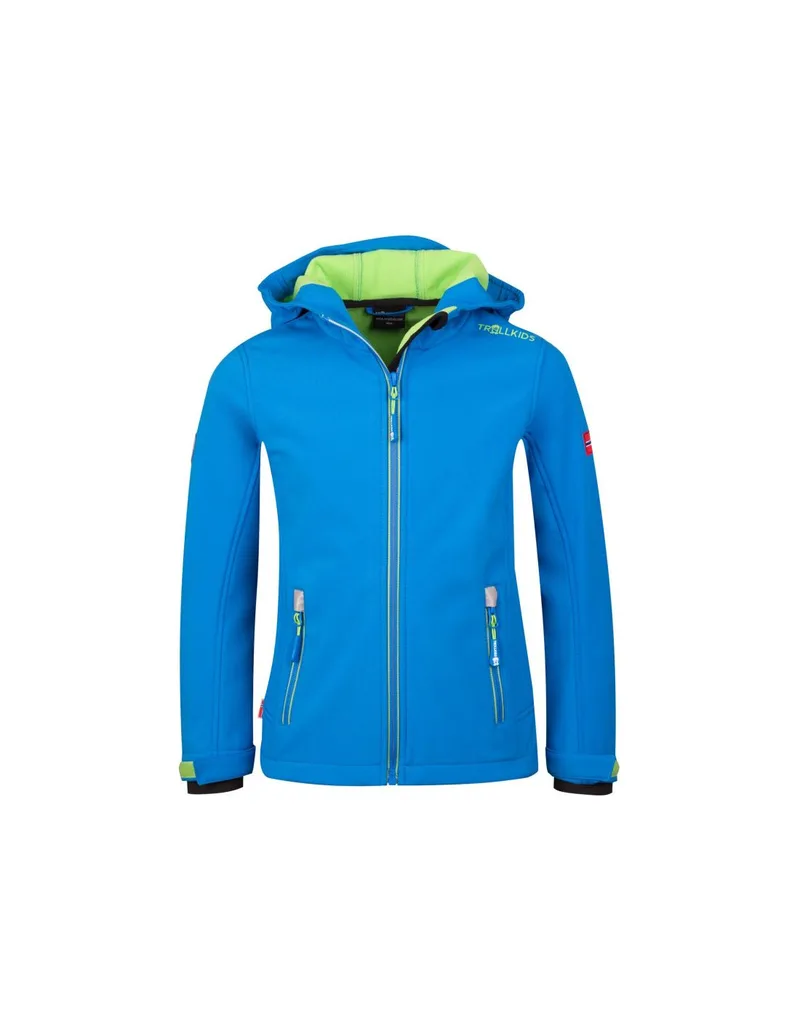 TrollKids Kids Trollfjord Jacket medium bluegreen waterproof blue 161106