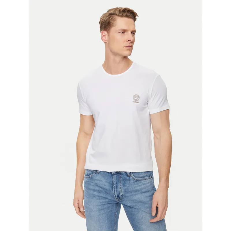 Versace T-Shirt Medusa AUU01005 Λευκό Slim Fit