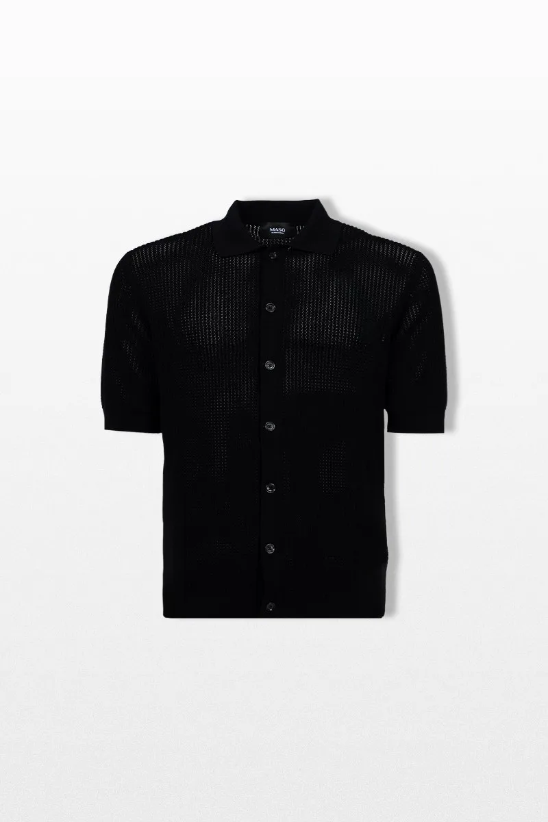 +39MASQ Ανδρικό Μαύρο Short Sleeved Polo T-Shirt
