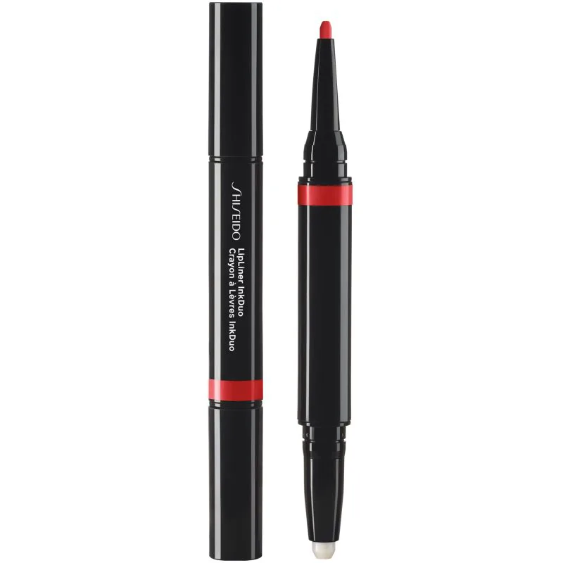Shiseido LipLiner InkDuo κραγιόν και μολύβι περιγράμματος για τα χείλη με βάλσαμο απόχρωση 07 Poppy 1.1 γρ