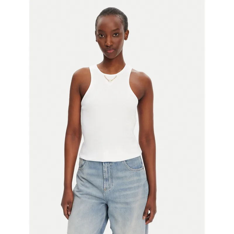 TWINSET Τοπ 251TT2400 Λευκό Slim Fit