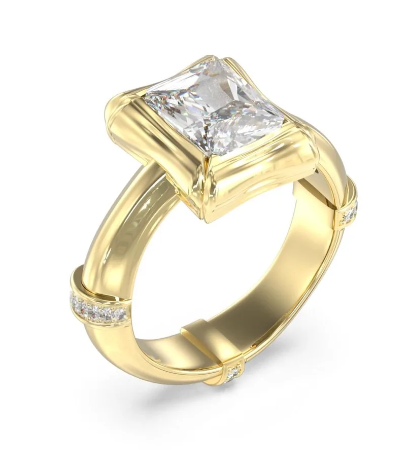 GUESS STEEL Δαχτυλίδι από Ανοξείδωτο ατσάλι Χρυσό JUBR05173JWYG/54