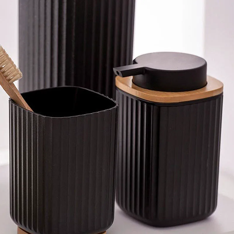 Dispenser Μπάνιου 250ml (8.9x7.5x12.7) Wenko Rotello Black 25298100
