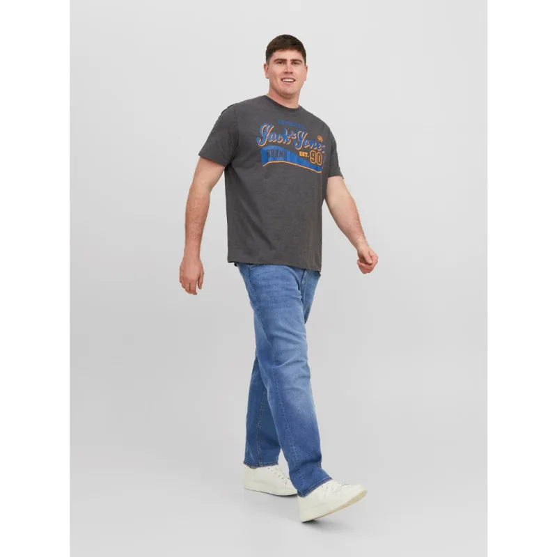 Jean ελαστικό μεσαίου καβάλου plus fit Tapered, "Mike Original" by Jack & Jones - Denim