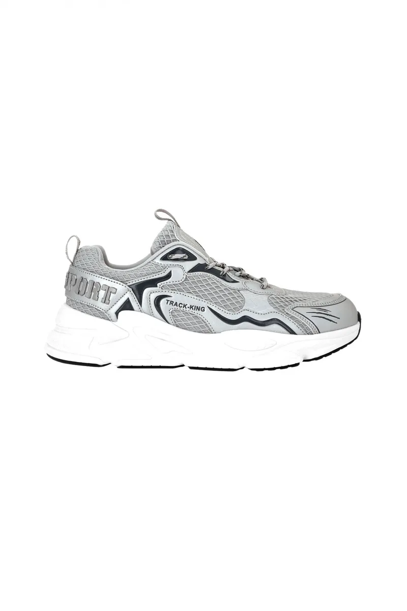 PLEIN SPORT ΠΑΠΟΥΤΣΙΑ SNEAKERS TRACK-KING ΑΣΗΜΙ-ΛΕΥΚΟ