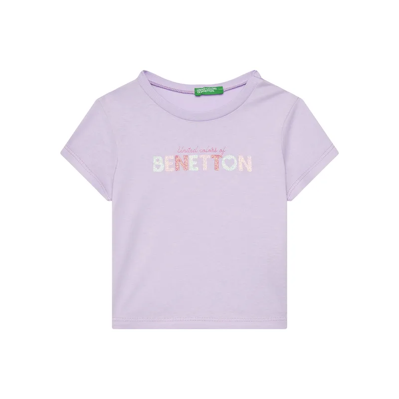 United Colors Of Benetton T-Shirt 3I1XG10HU Μωβ Regular Fit