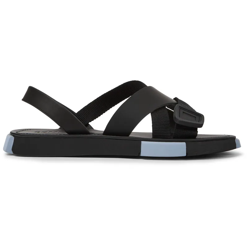 CAMPER Set - Πέδιλα Για Γυναικεία - Μαύρο, Μέγεθος 40, Cotton fabric/Smooth leather