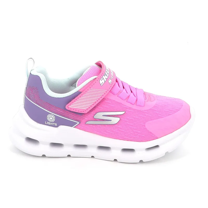Παιδικό Αθλητικό Παπούτσι για Κορίτσι Skechers Step Lights με Φωτάκια On/Off Χρώματος Ροζ 303730L-PKMT