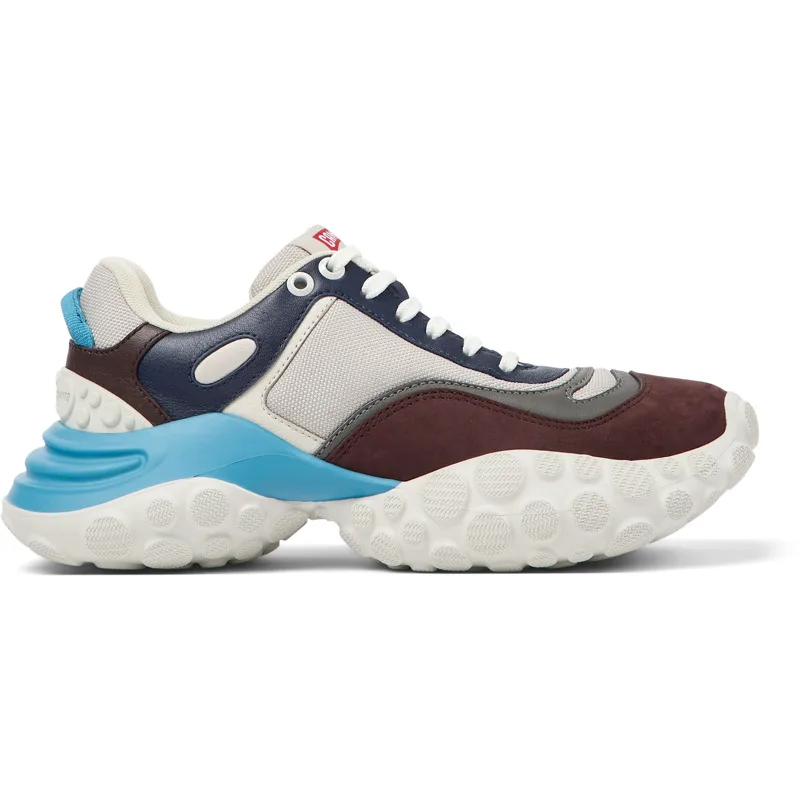 CAMPER Pelotas Mars - Sneakers Για Γυναικεία - Γκρι,Μπορντό,Μπλε, Μέγεθος 39, Cotton fabric/Smooth leather