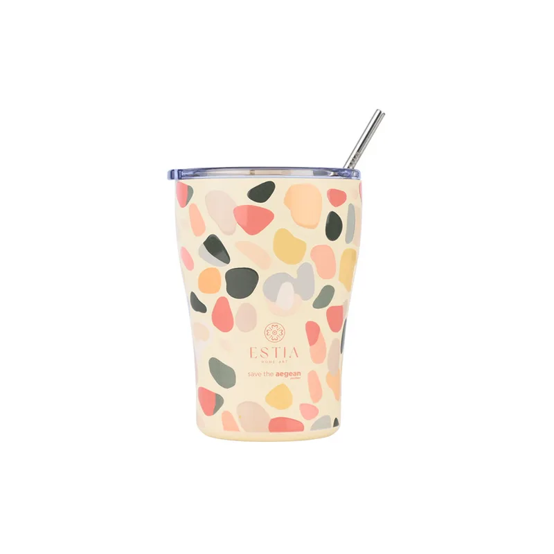 ESTIA ΘΕΡΜΟΣ COFFEE MUG SAVE THE AEGEAN 350ml HUE PEBBLES
