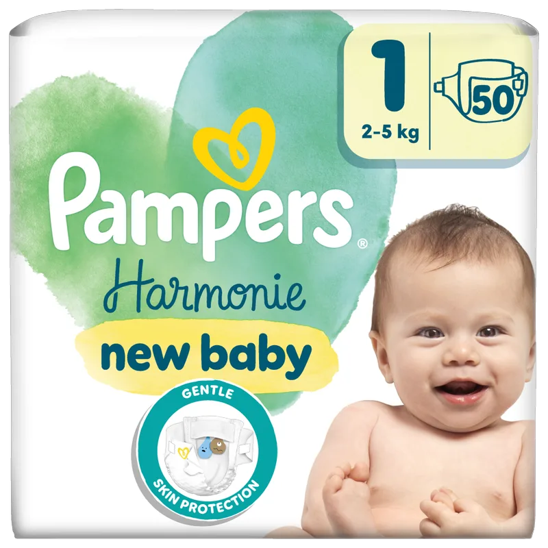 Πάνες Pampers Harmonie Value Pack Νο1 (2-5kg) 50τεμ
