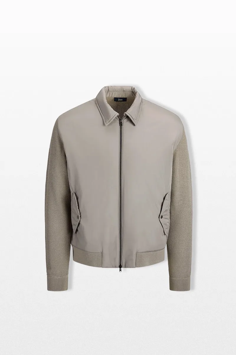 HERNO Ανδρικό Μπεζ Bomber Jacket