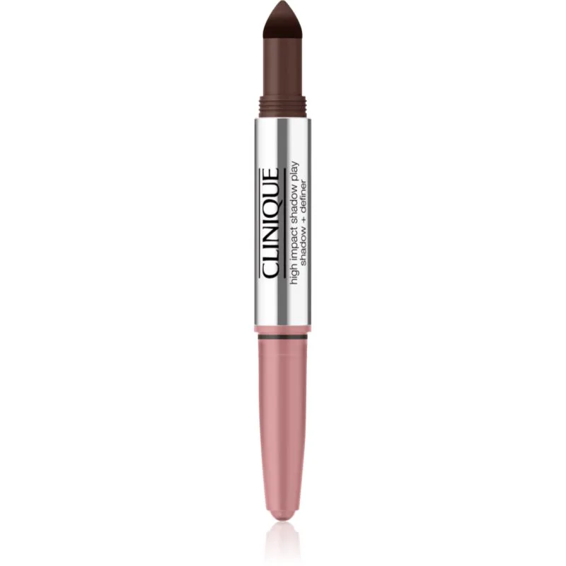 Clinique High Impact™ Shadow Play σκιές ματιών σε μολύβι διπλό απόχρωση Ροζ Honey + Black Honey 1.9 γρ