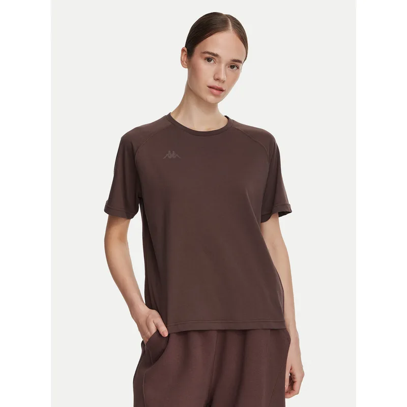 Kappa T-Shirt 34258QW Καφέ Regular Fit