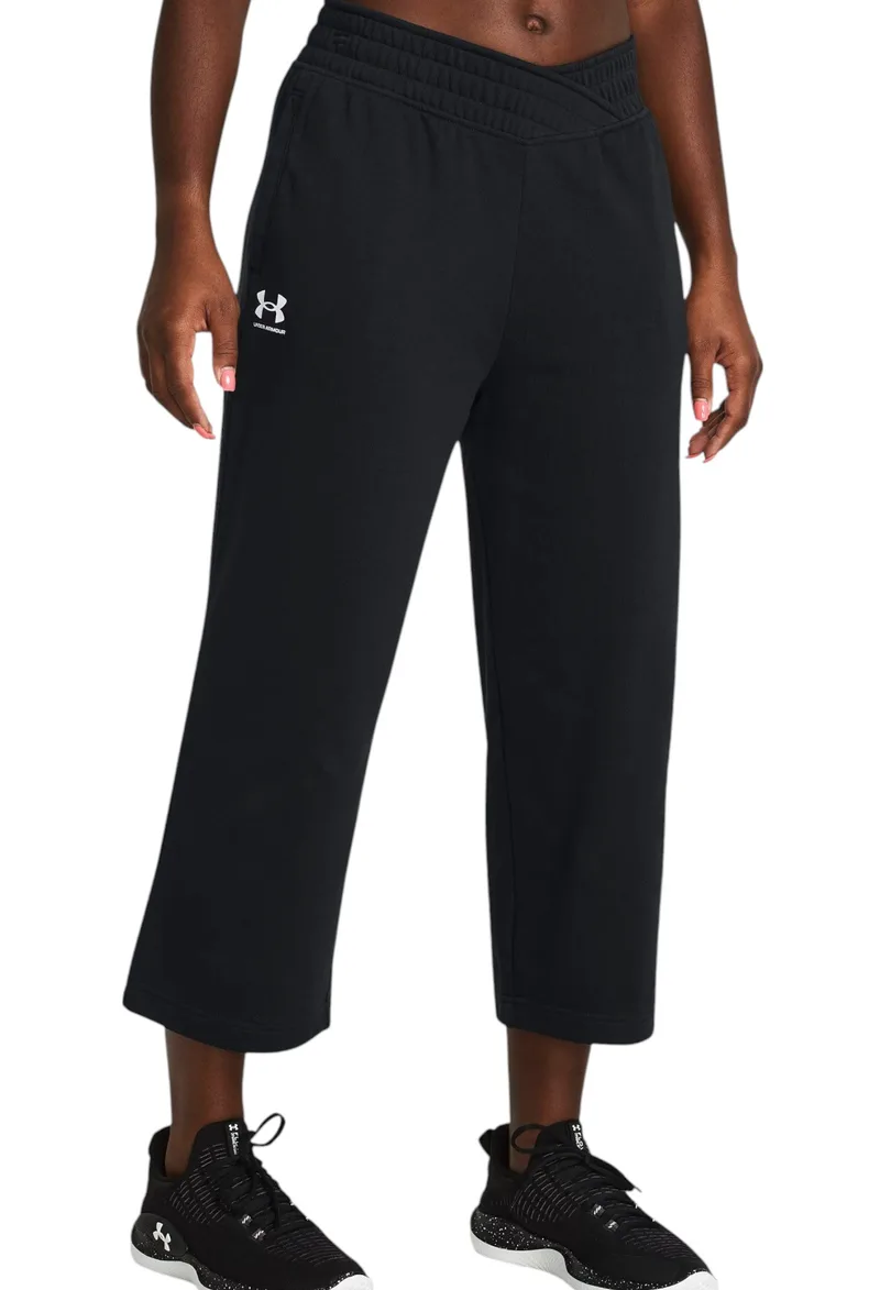 Παντελόνι Under Armour Rival Terry Crop Wide Leg 1382737-001 Γυναικείο