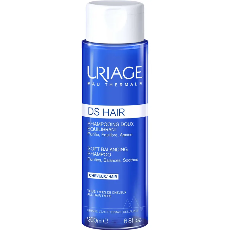 Uriage DS Hair Soft Balancing Shampoo Σαμπουάν Εξισορρόπησης για Ευαίσθητο Τριχωτό 200ml