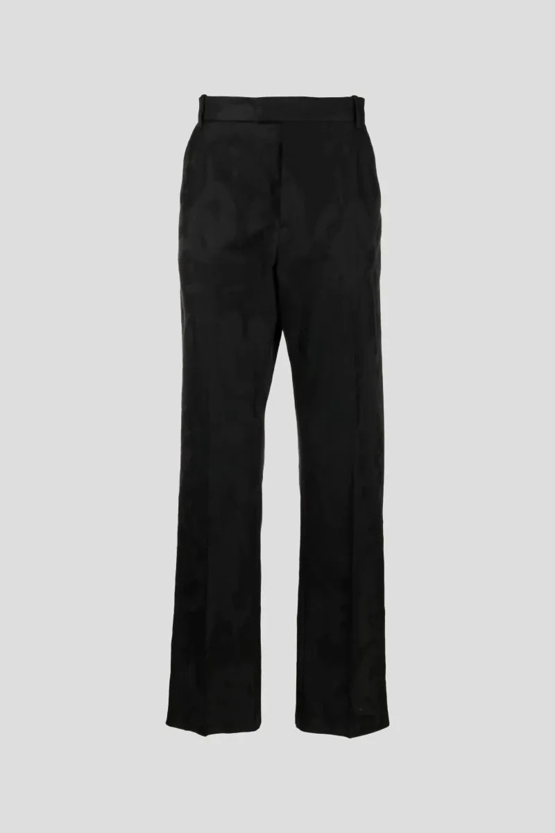 ALEXANDER MCQUEEN Ανδρικό Μαύρο Jacquard Tailored Trousers