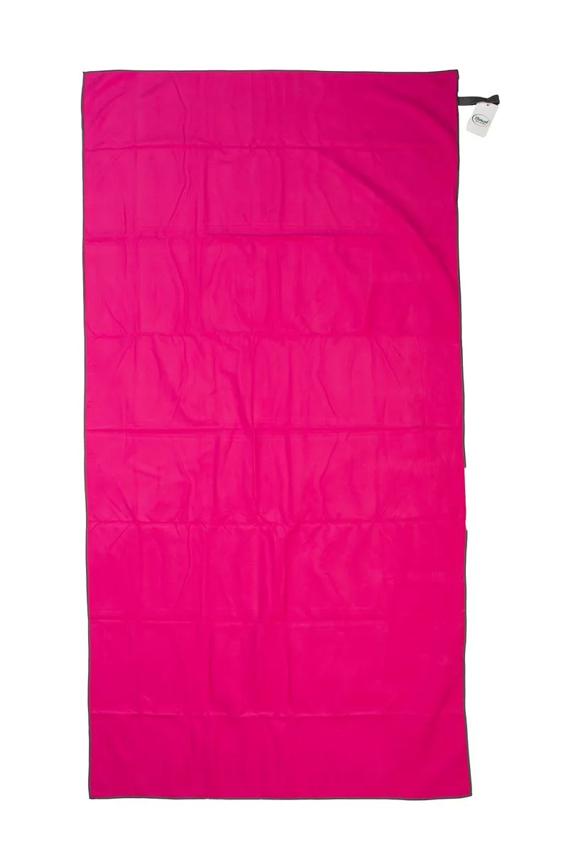 Πετσέτα Θαλάσσης Quick Dry Polyester/Polyamide 80x160εκ. Fuchsia-Dark Grey DimCol (Χρώμα: Γκρι, Ύφασμα: 90% Polyester-10% Polyamide) - DimCol - 33320961005