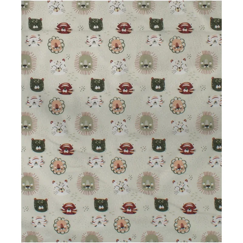 Σεντόνι Λίκνου 80x110 Dimcol Big Cats 27 Olive