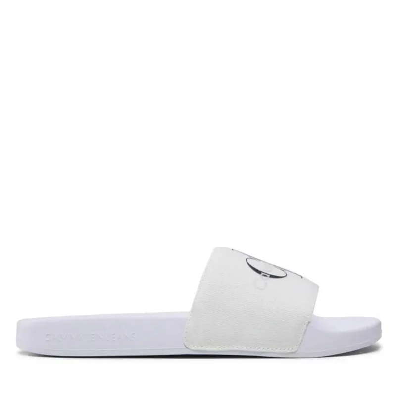 Γυναικείες Παντόφλες Calvin Klein Slide YW0YW00103 01W Λευκές