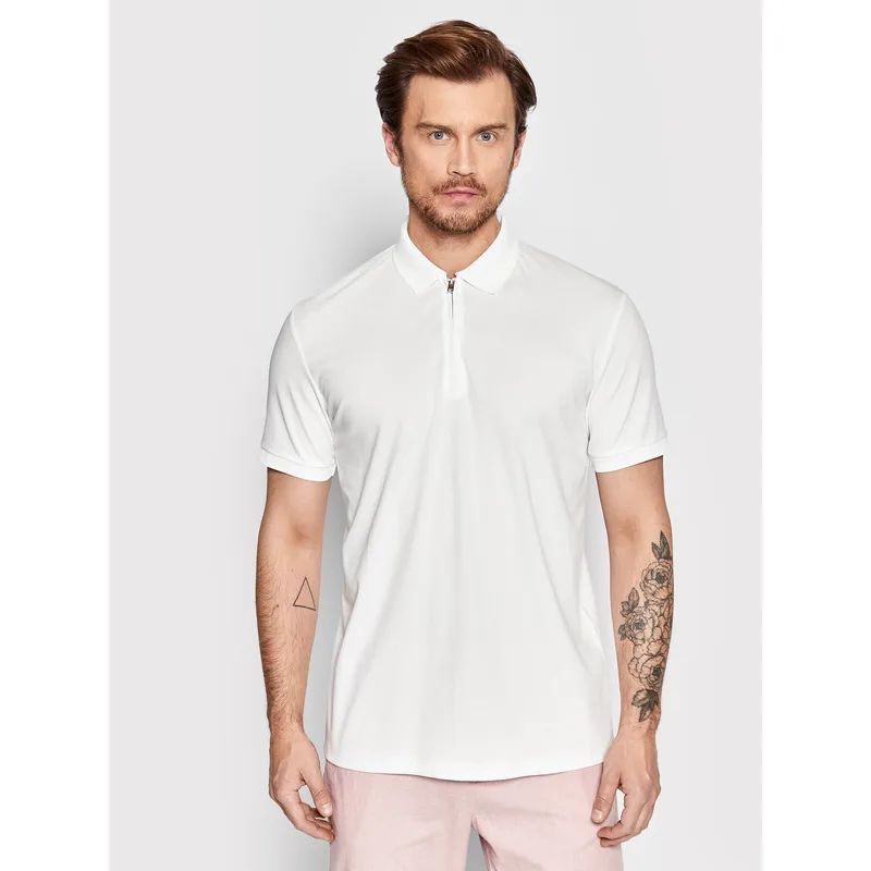 Selected Homme Polo Fave 16079026 Λευκό Regular Fit