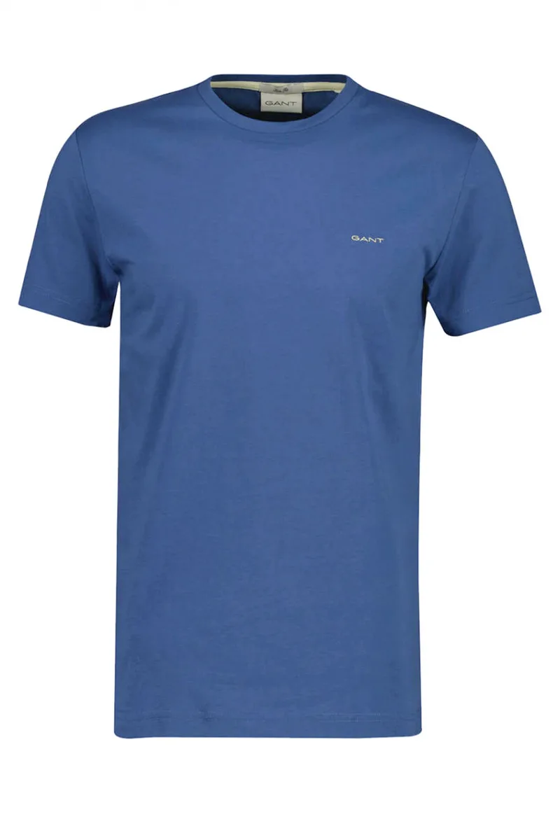 GANT ΜΠΛΟΥΖΑ ΚΜ 442 STORM BLUE CONTRAST LOGO T-HIRT ΑΝΟΙΧΤΟ ΜΠΛΕ