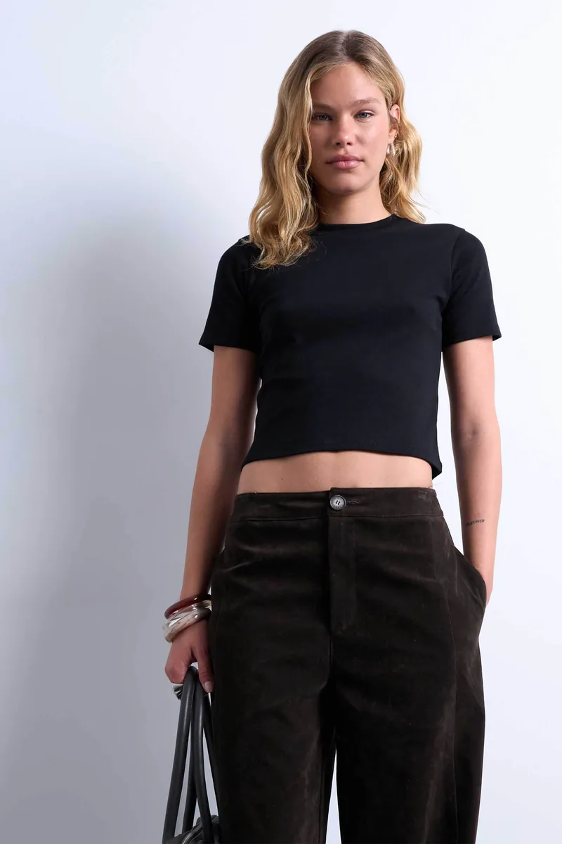 Topshop γυναικείο T-shirt μονόχρωμο "Tseveryday" - 31000138 Μαύρο