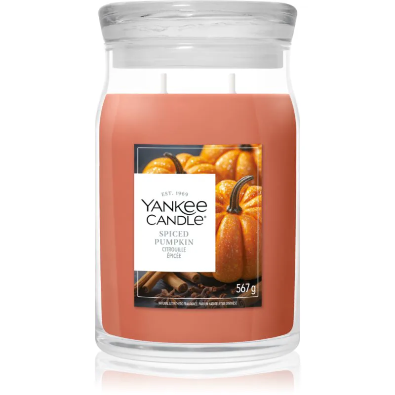 Yankee Candle Spiced Pumpkin αρωματικό κερί 567 γρ