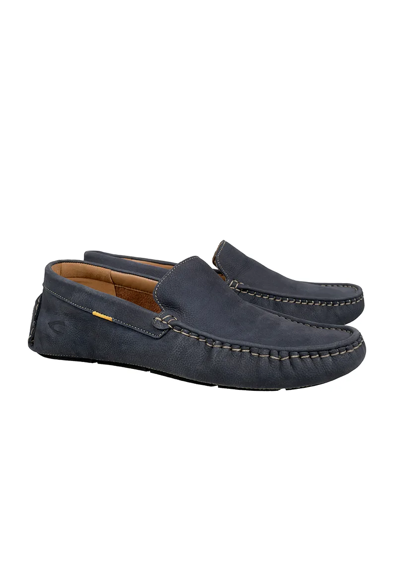 ΑΝΔΡΙΚΑ ΠΑΠΟΥΤΣΙΑ CAMEL ACTIVE ΔΕΡΜΑΤΙΝΑ PILOT SLIPPER ΜΟΚΑΣΙΝΙΑ ΣΚΟΥΡΟ ΜΠΛΕ