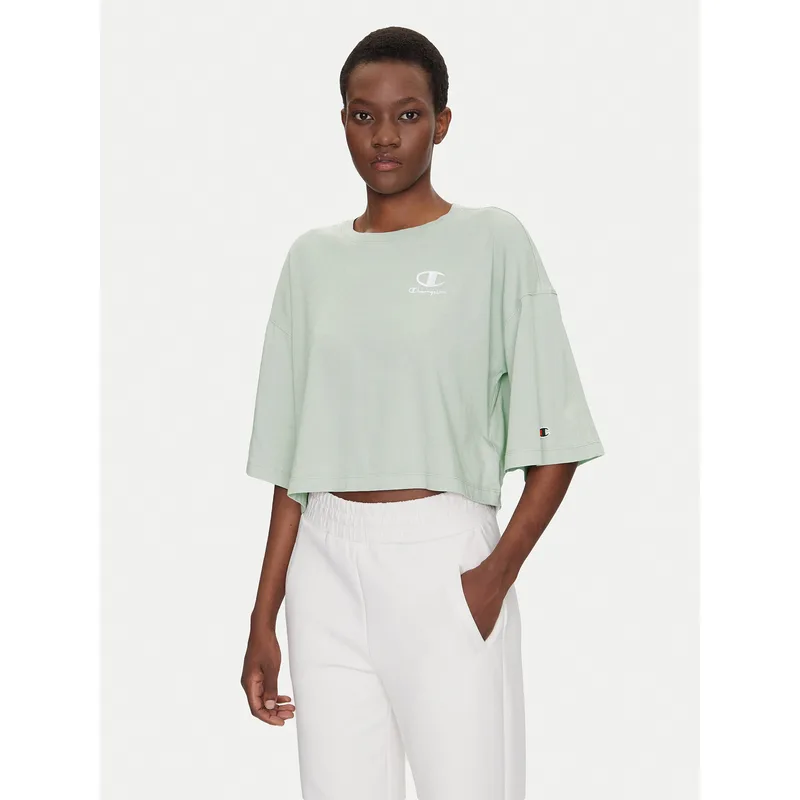 Champion T-Shirt Icons Washed Look 118023 Πράσινο Loose Fit