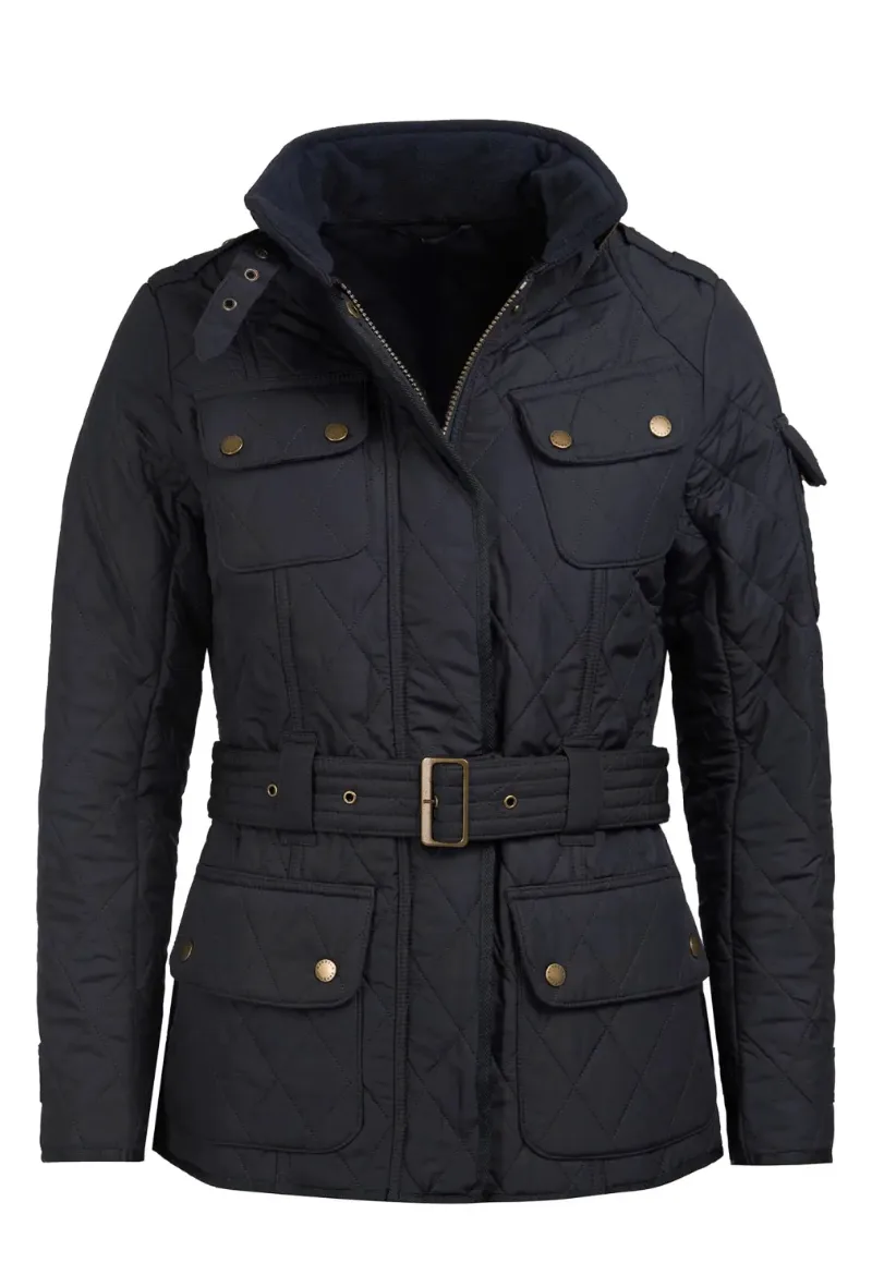 ΓΥΝΑΙΚΕΙΟ ΜΠΟΥΦΑΝ QUILT POLARQUILT QUILTED BARBOUR INTERNATIONAL ΚΑΝΟΝΙΚΗ ΓΡΑΜΜΗ ΜΑΥΡΟ