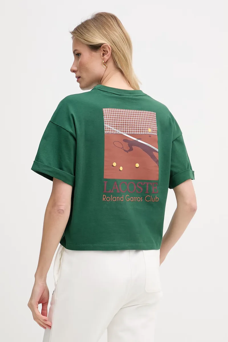 Lacoste t-shirt γυναικείος βαμβακερός