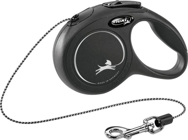 ΟΔΗΓΟΣ FLEXI CLASSIC CORD LEAD ΜΑΥΡΟ MEDIUM 8M 20KG