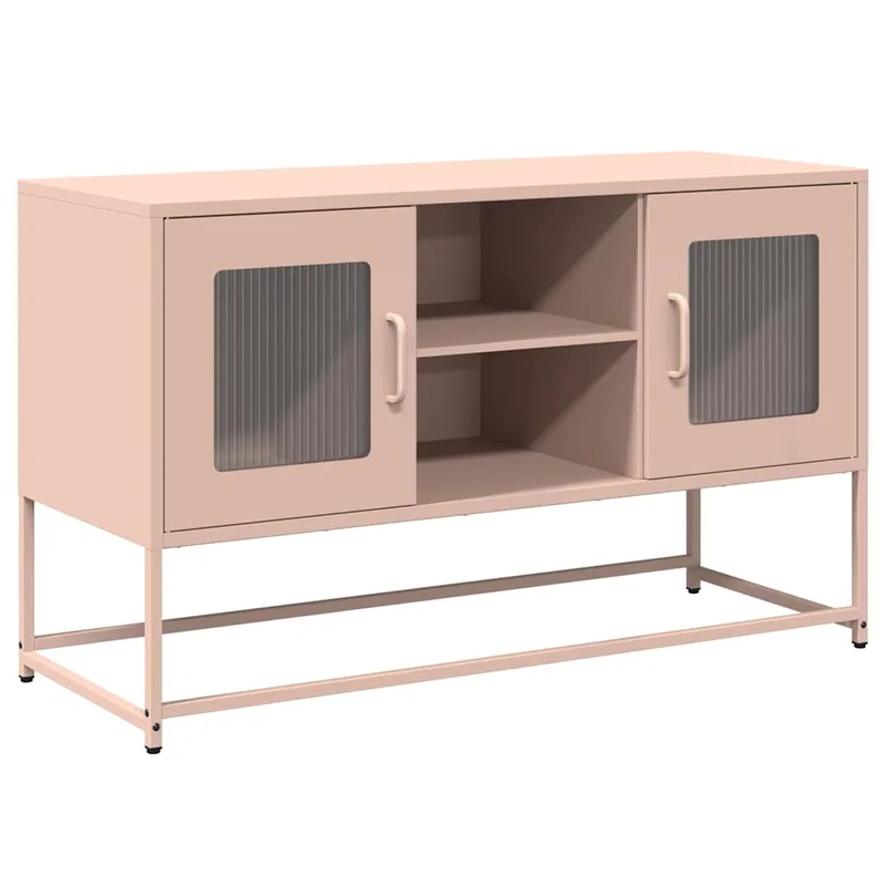 vidaXL Έπιπλο Τηλεόρασης Ροζ 100,5x39x60,5 εκ. από Ατσάλι