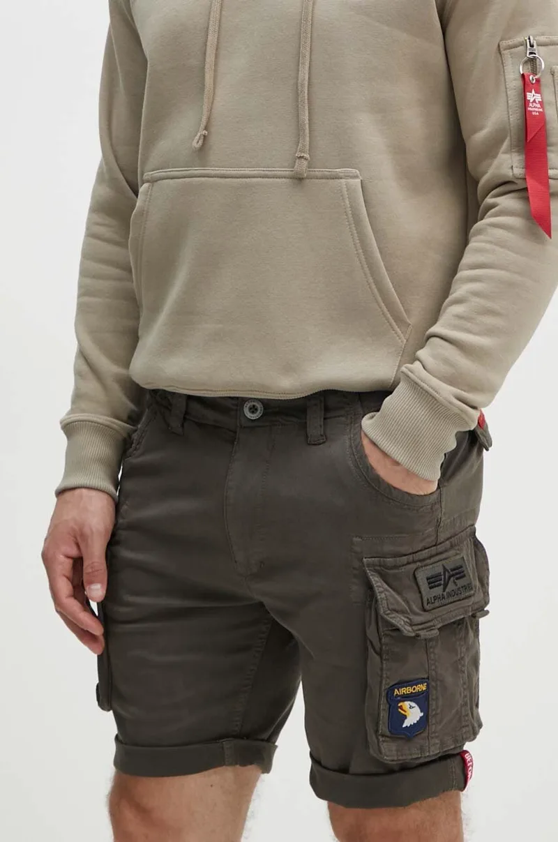 Alpha Industries σορτς cargo ανδρικά βαμβάκι με ελαστάν