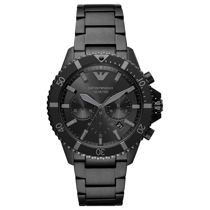EMPORIO ARMANI Black Stainless Steel Bracelet AR11363