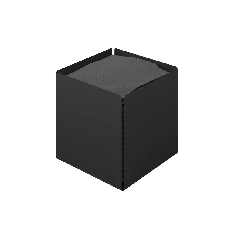 Θήκη Για Χαρτομάντηλα Ανοξείδωτη Matt Black 13x13x13εκ. Pam & Co 123-403 (Υλικό: Ανοξείδωτο, Χρώμα: Μαύρο) - Pam & Co - 123-403