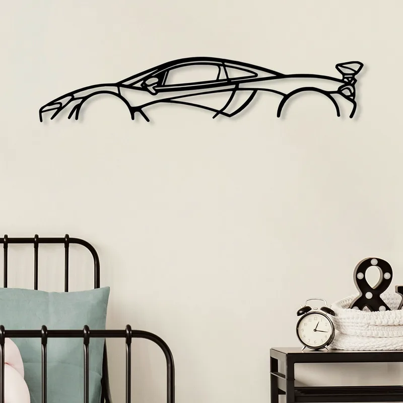 Μεταλλικό Διακοσμητικό Τοίχου Mclaren P1 Silhouette 891Tnl2358 68x14 cm