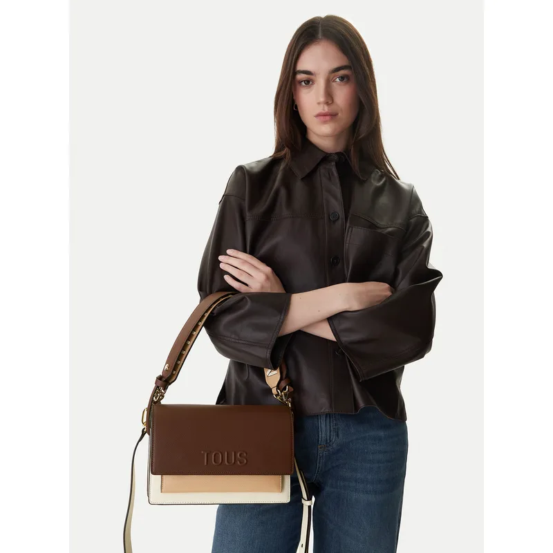 Τσάντα TOUS Audree Saffiano 2002358201 Καφέ