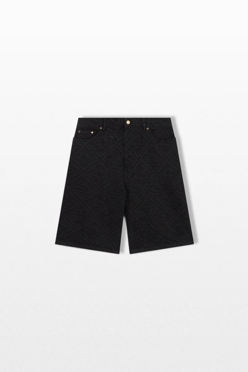 CASABLANCA Ανδρικό Μαύρο Laser Monogram Denim Shorts