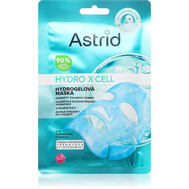 Astrid Hydro X-Cell μάσκα υδρογέλης για λείανση της επιδερμίδας και μείωση των ορατών ρυτίδων 1 τμχ
