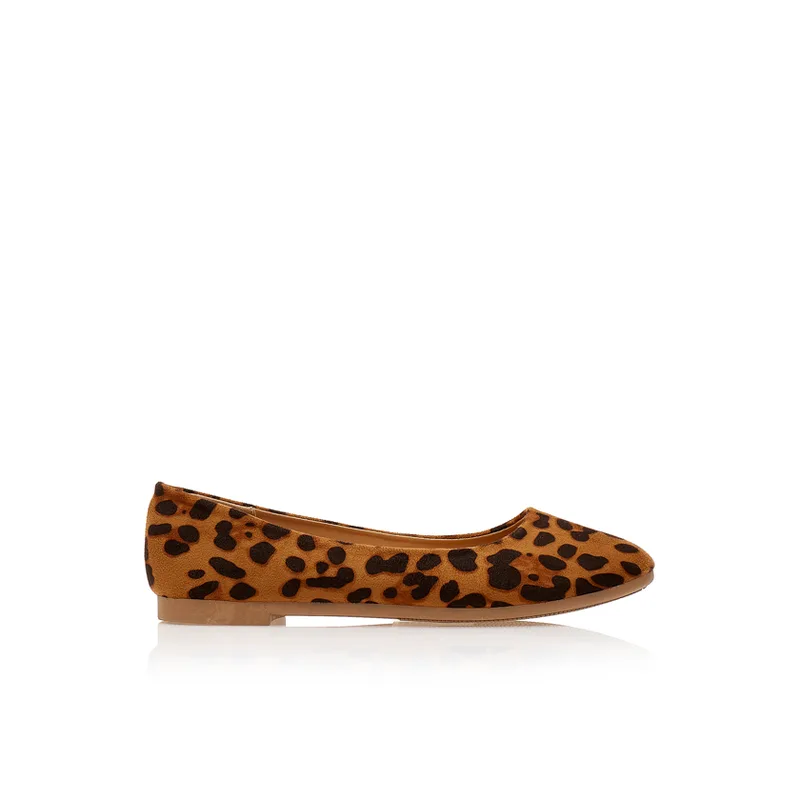 Μπαλαρίνες animal print σουέτ ΛΕΟΠΑΡ