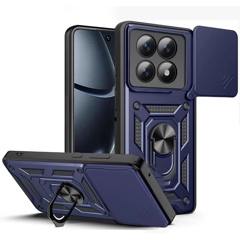 Θήκη Combo Kickstand Slide Camera Blue Xiaomi Redmi Note 15 Pro+ 5G