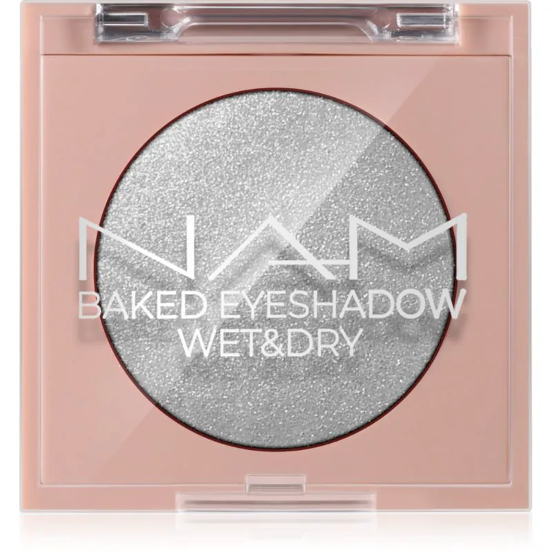 NAM Baked Eyeshadow αστραφτερές σκιές ματιών 02 Silver Lining 4 γρ
