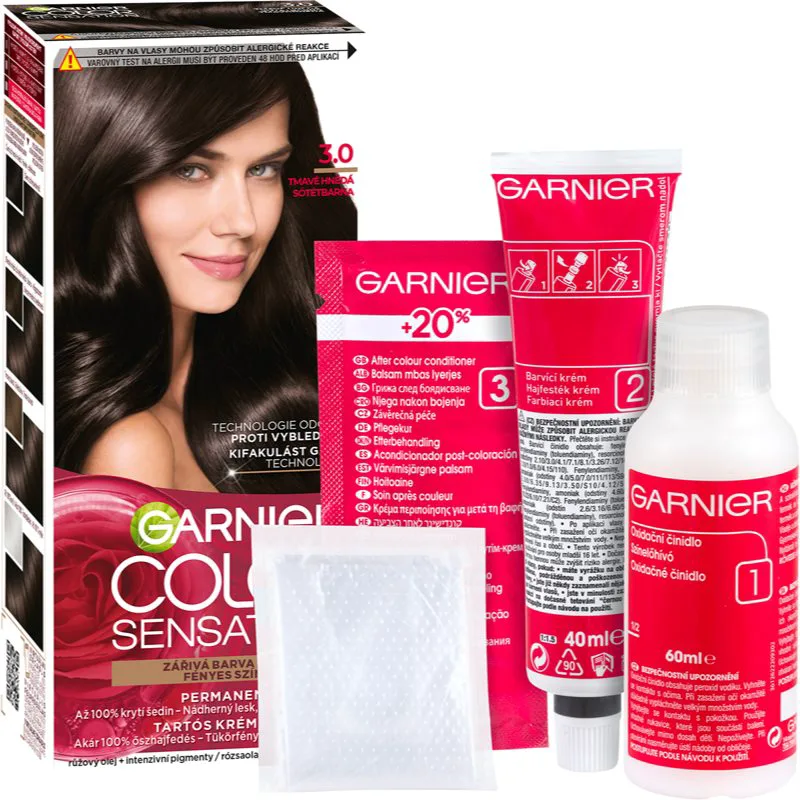 Garnier Color Sensation βαφή μαλλιών απόχρωση 3.0 Prestige Brown 1 τμχ